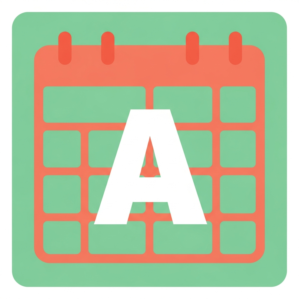Academic calendar planner illustration
