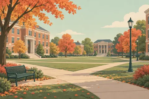 Decorative illustration for College (Semester) calendars